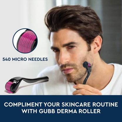 GUBB Derma Roller For Face Acne Scars, Skin Ageing & Hair Regrowth - Reduces Hair Fall - Stimulates Hair Follicles - Suitable for Beard Also - Safe & Effective _ Pink