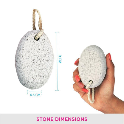 Vega Oval Shaped Pumice Stone, White (PD-16)