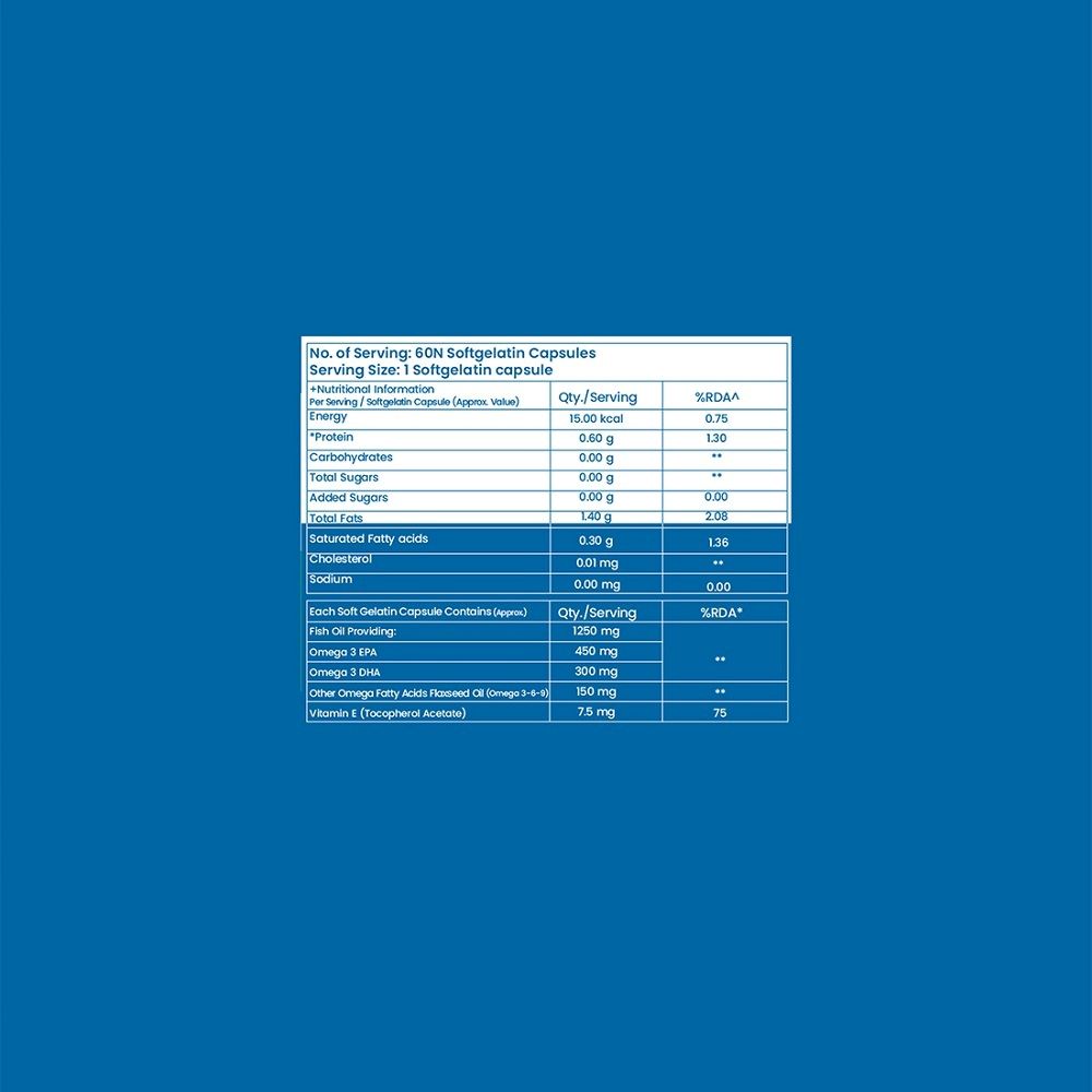 Dr. Morepen Omega 3 Deep Sea Fish Oil Triple Strength (60 Softgels)