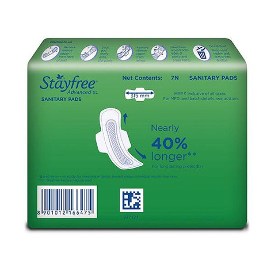 Stayfree Advanced Ultra-Comfort Napkins with Wings 7 Pads (Extra Large)