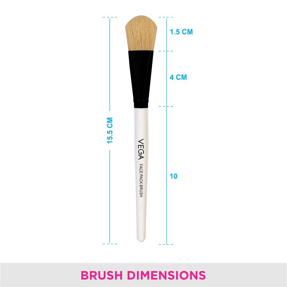 Vega Bristle Face Pack Brush White, 1 Piece