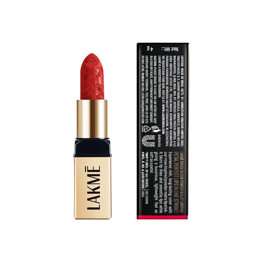 Lakme Rouge Bloom Powder Matte Bullet - Scarlet Rose 209 (4 gms)
