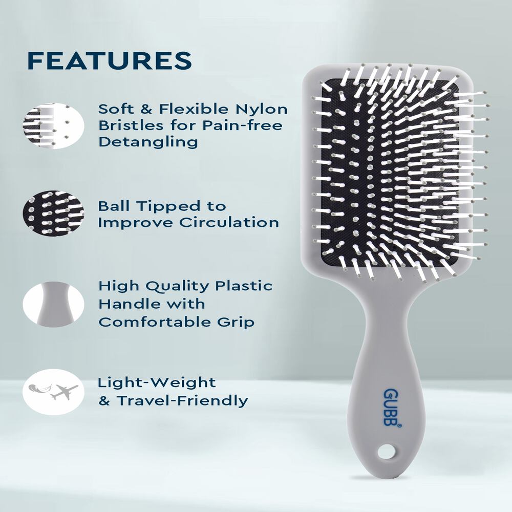 GUBB Paddle Hair Brush For Detangle & Straighten Hair-Serenity Hues