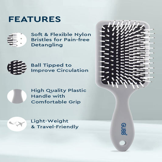 GUBB Paddle Hair Brush For Detangle & Straighten Hair-Serenity Hues