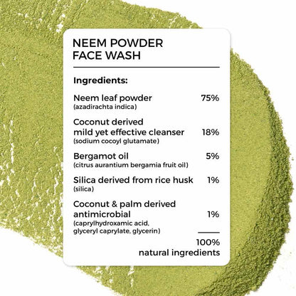 Brillare Neem Powder Face Wash For Clear, Purified, Acne Prone Skin (15 gms)