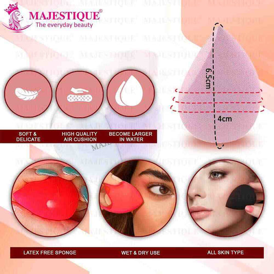 Majestique Heart Shape Beauty Blender FC67 for Liquid, Cream & Powder, Makeup Sponges (Color May Vary)