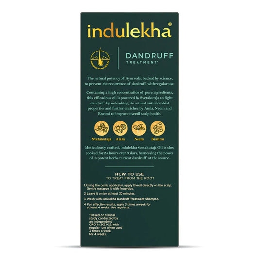 Indulekha Svetakutaja Oil Ayurvedic Medicinal Oil for Dandruff Treatment, 100% Ayurvedic Oil (50ml)