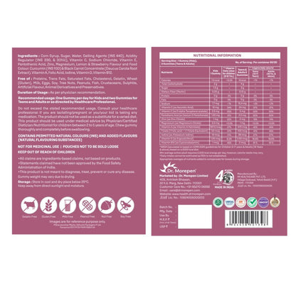 Dr. Morepen Multivitamin Gummies With 10 Multi-vitamins & Minerals (60 Gummies)