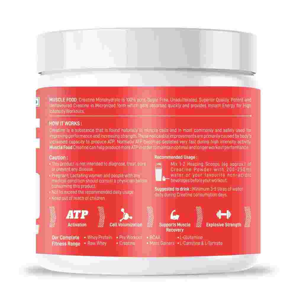 Dr. Morepen MUSCLE FOOD CREATINE MONOHYDRATE - UNFLAVOURED (250 gms)