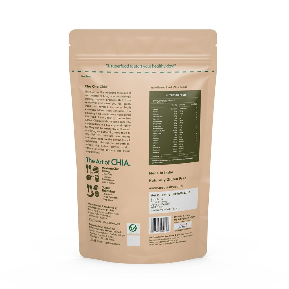 Nourish You Black Chia seeds (250 gms)