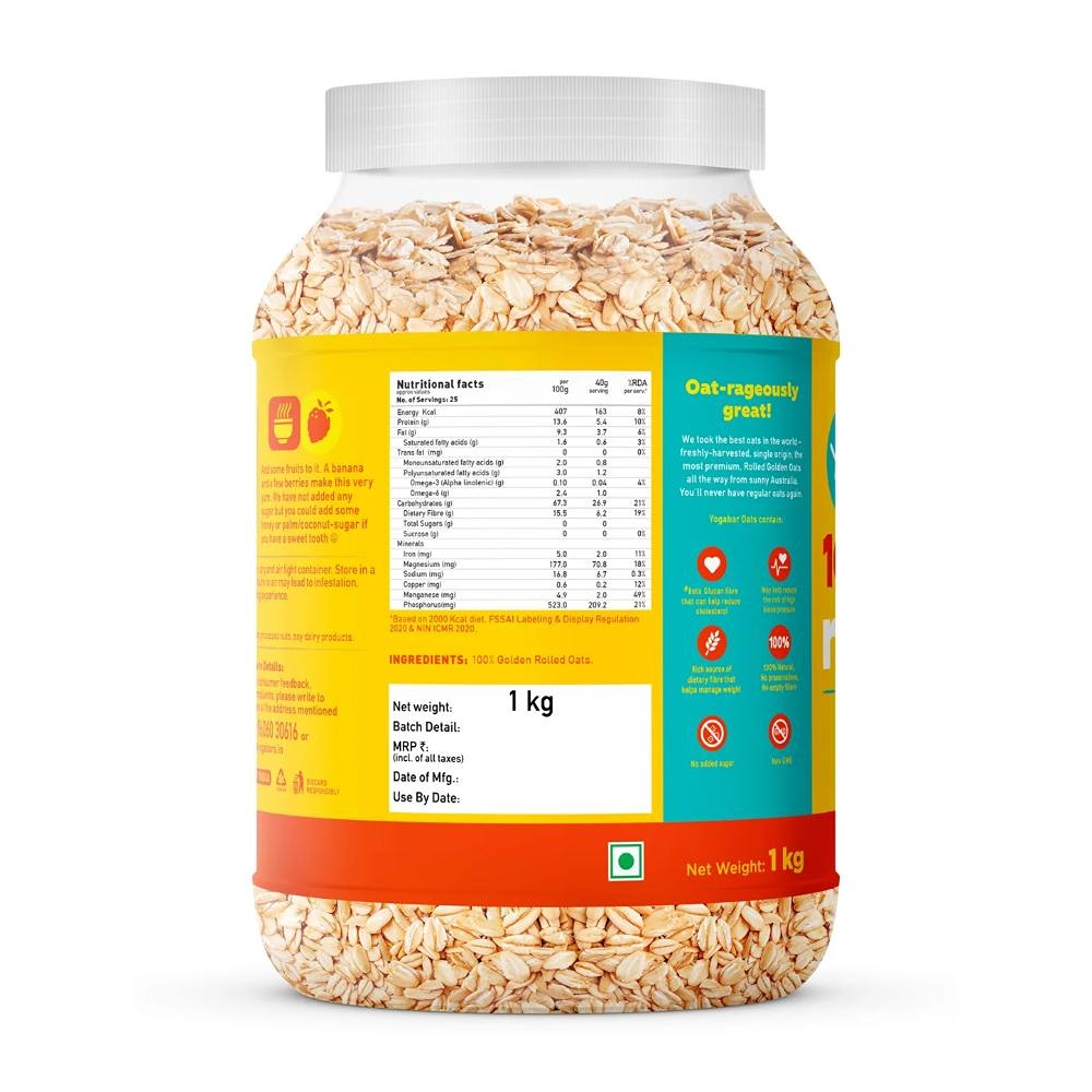 Yoga Bar Oats Rolled (1Kg)