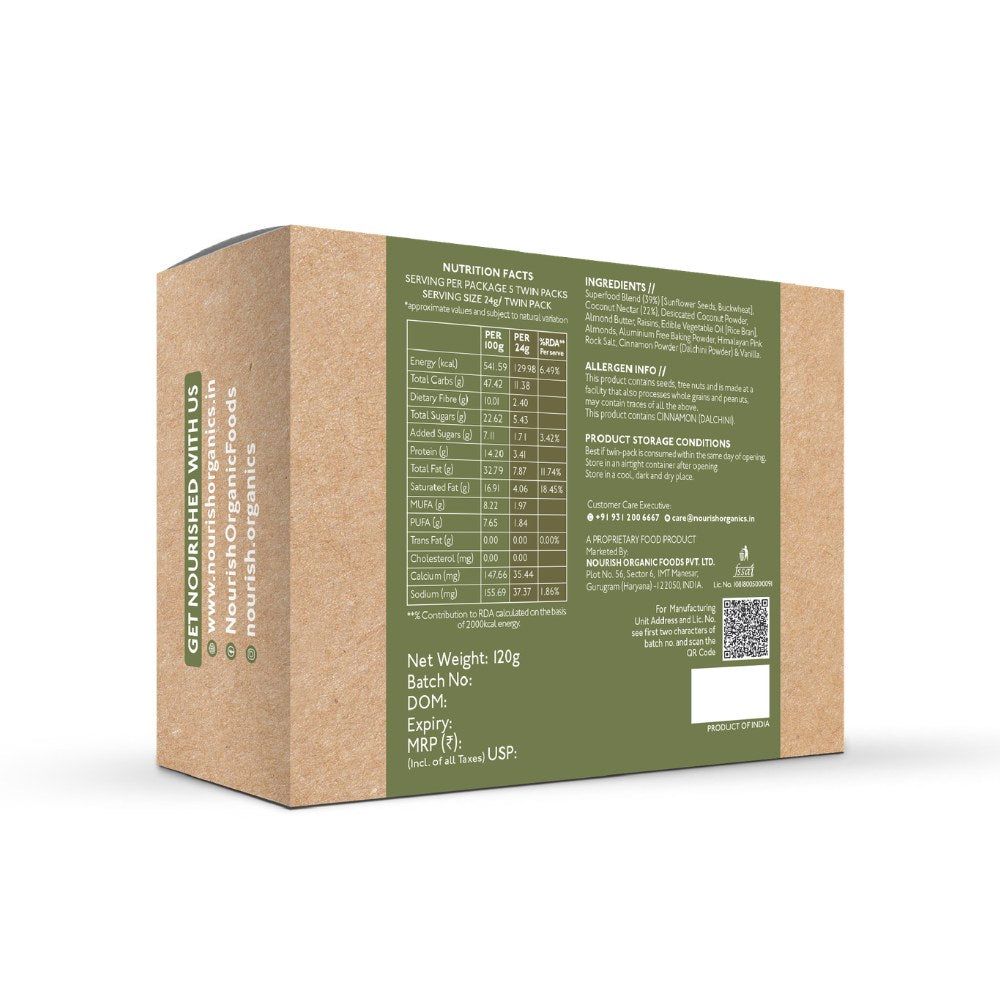 Nourish Organics Almond Buckwheat Cookies - 120 gms
