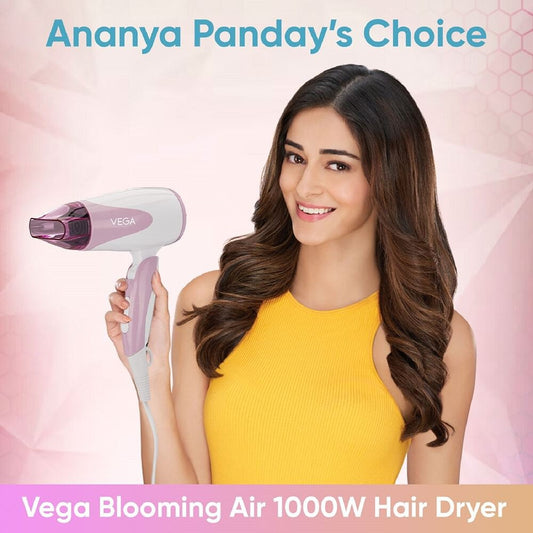 Vega Blooming Air Foldable 1000 Watts Hair Dryer With Heat & Cool Setting