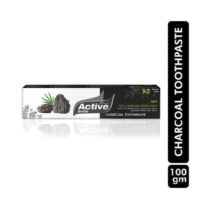 DR. MOREPEN Active Smile Charcoal Toothpaste for Teeth Whitening & Bad Breath Removal (100 gms)