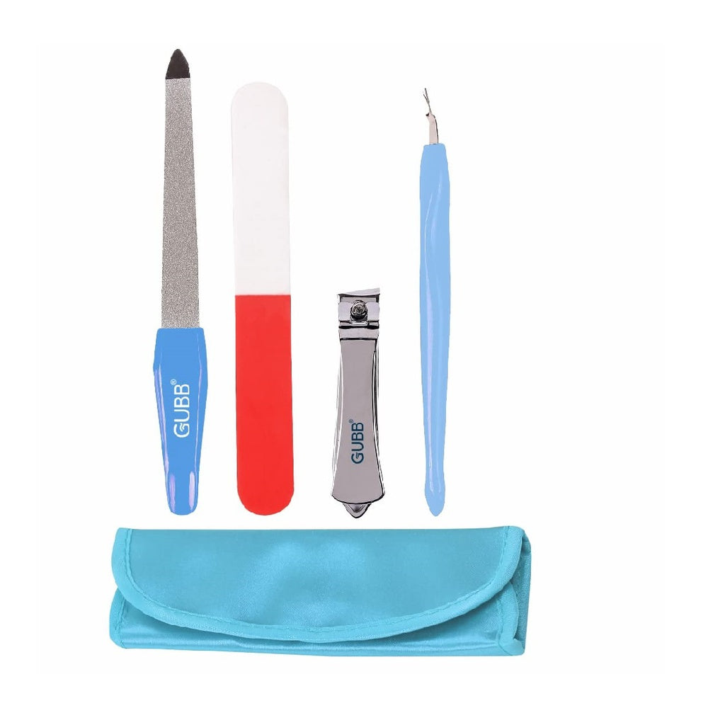 GUBB Manicure Kit 4 In 1 Nail Clipper, Nail Filer, Nail Buffer & Cuticle Remover