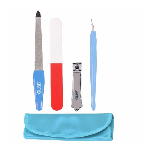 GUBB Manicure Kit 4 In 1 Nail Clipper, Nail Filer, Nail Buffer & Cuticle Remover
