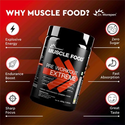 Dr. Morepen Pre-workout Extreme Spicy Guava- 465 gms