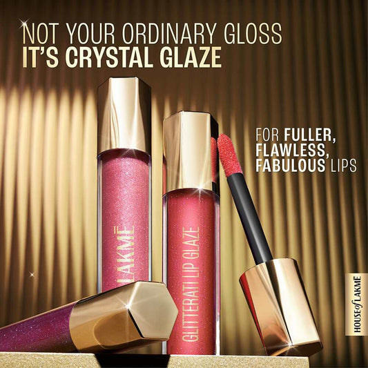 Lakme Glitterati Lip Glaze - 301 Crystal Crush (5ml)