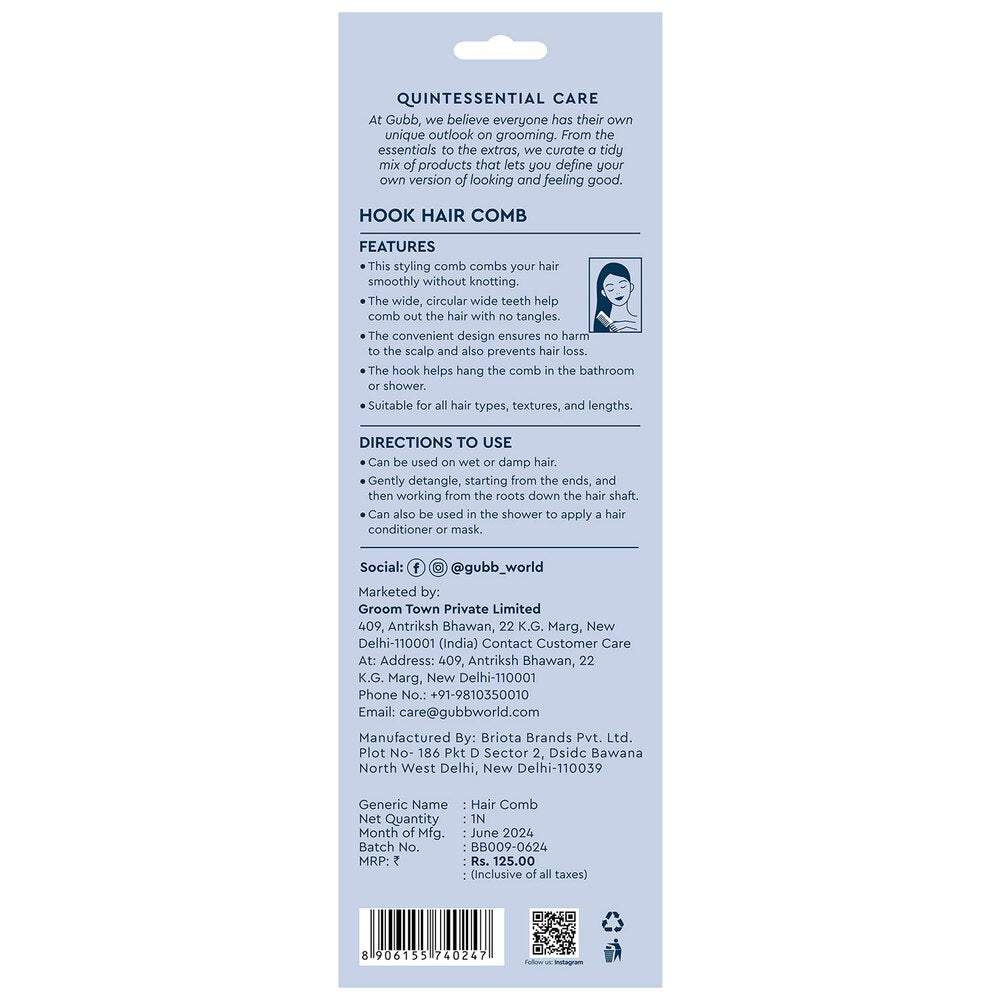 GUBB Hook Hair Comb
