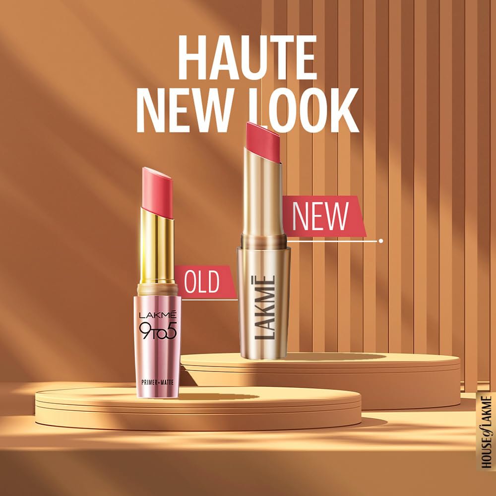 Lakme 9to5 Powerplay Priming Matte Lipstick - Red Rust, (3.6 gms)