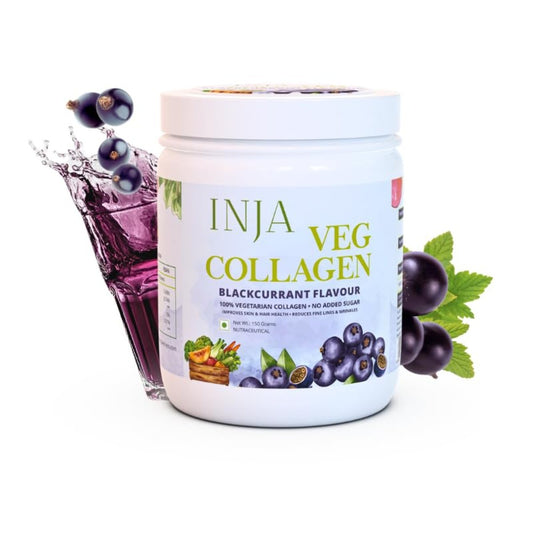 INJA Veg Collagen, 100% Vegetarian (Blackcurrant Flavour, 150 gms)