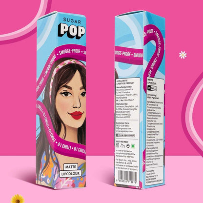 SUGAR POP Matte Lipcolour Super Matte - 01 Chilli