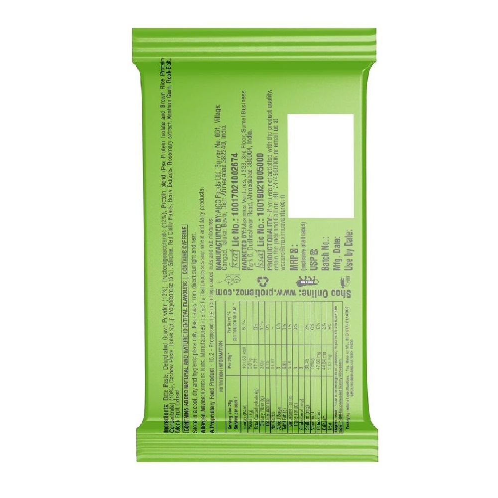 Protienoz High Protien Guava Chilli Protein Bars (5x28 gms)