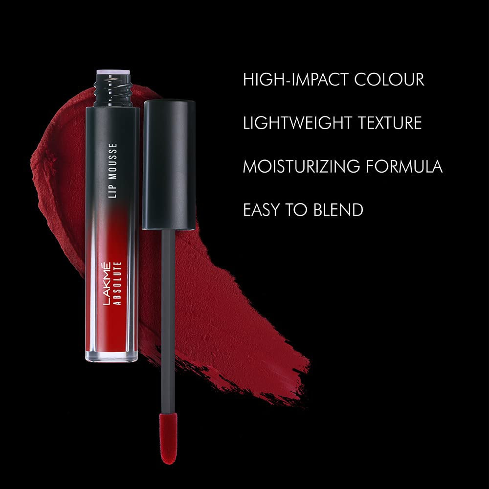 Lakme Xtraordin-airy Lip Mousse - Dark Cherry (4.6 gms)