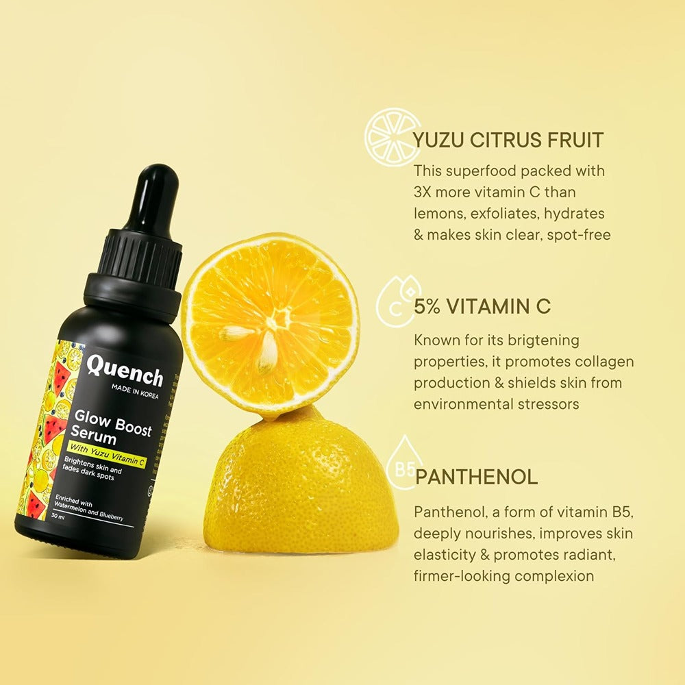 Quench Botanics Glow Boost Serum with Yuzu Vitamin C (30ml)