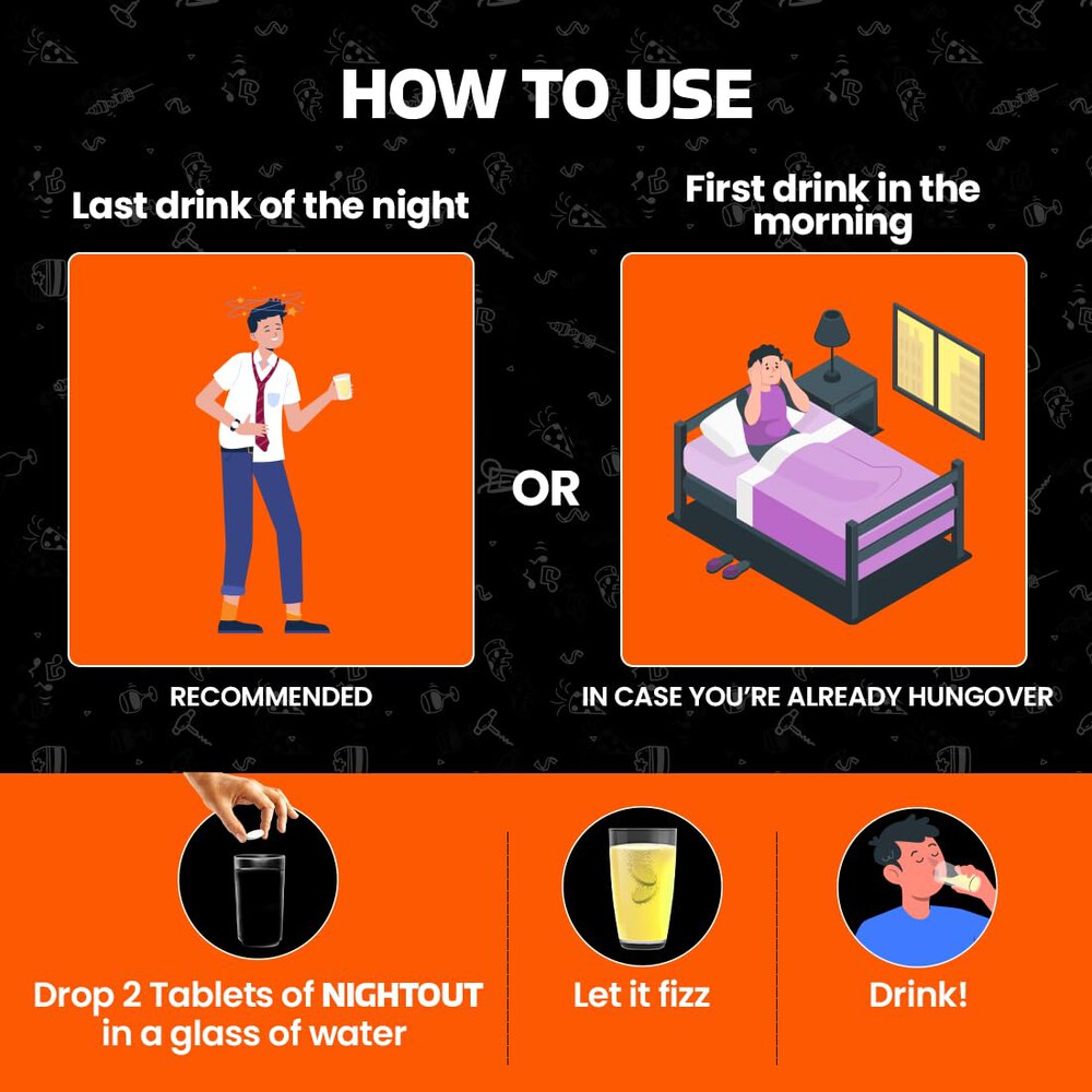 Fast&Up Nightout Instant Hangover Relief For a Fresh Morning (60 gms)