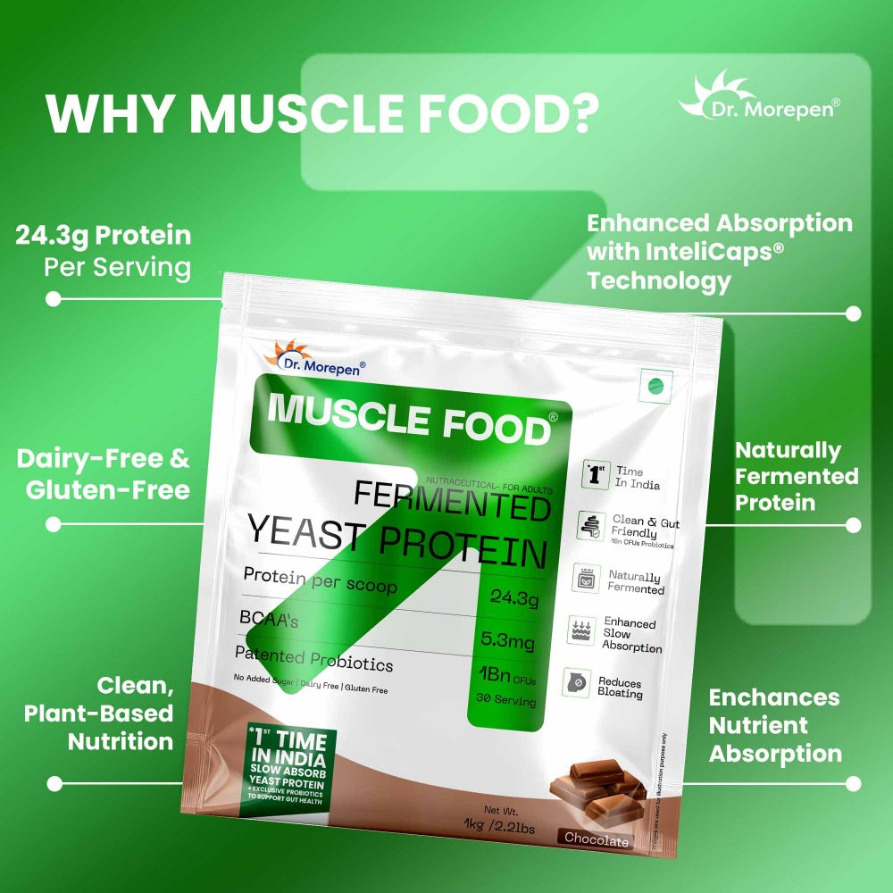 Dr. Morepen Fermented Yeast Protein Chocolate- 1 kg