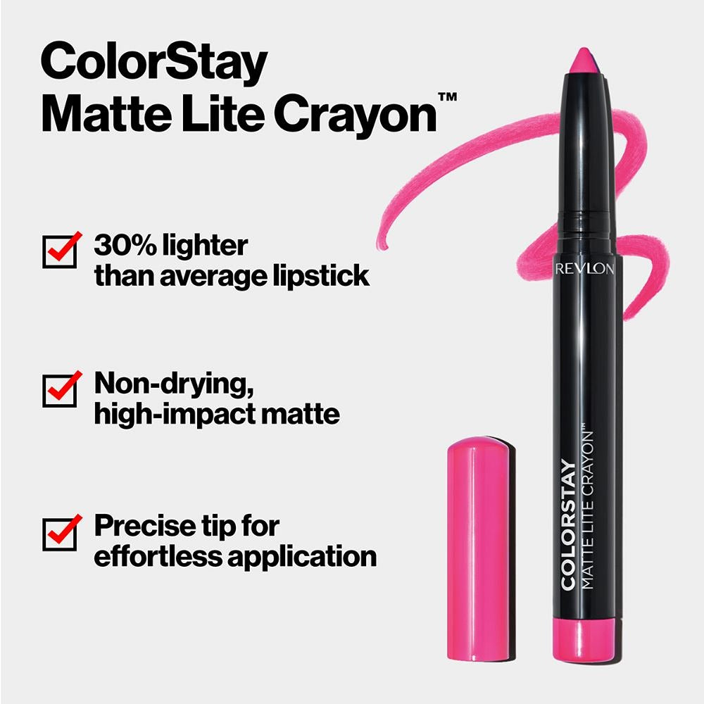 Revlon ColorStay Matte Lite Crayon Lipstick-Lift Off