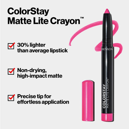 Revlon ColorStay Matte Lite Crayon Lipstick-Lift Off
