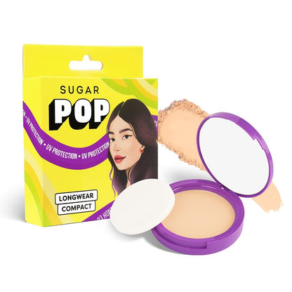 SUGAR POP Longwear Compact 03 Honey, UV Protection, Pore Minimizing, Medium Coverage