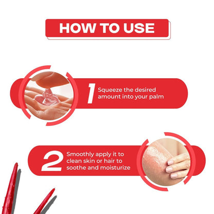 Clensta Red Aloe Vera Multipurpose Gel With 1% Niacinamide For Moisturizing (130ml)