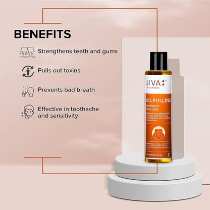 Jiva Oil Pulling for Deep Cleanses Mouth, Removes Toxins (200ml)