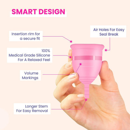 Gynocup Reusable Menstrual Cup For Women Safe (Pink,Medium)