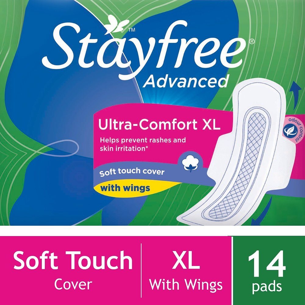 Stayfree Advanced Ultra-Comfort Napkin with Wings 14 Pads (Extra Large)