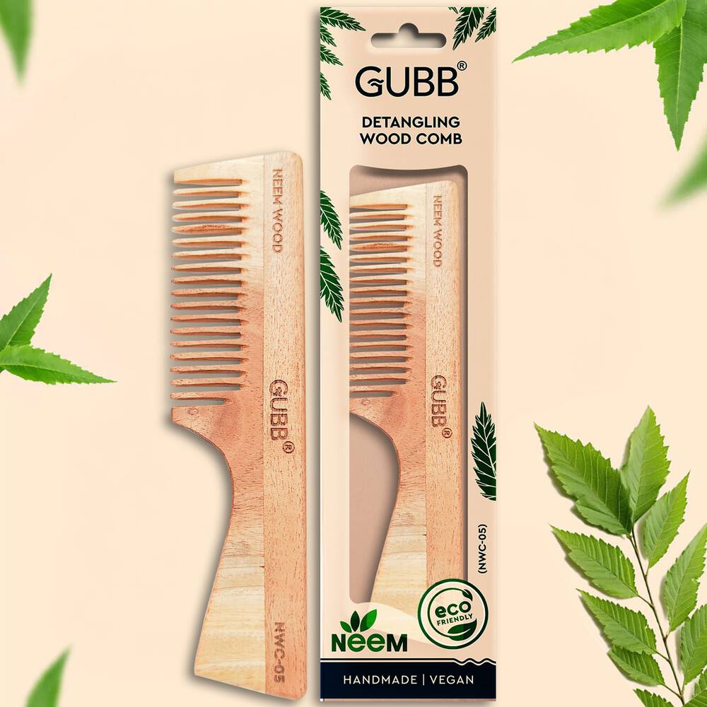 Gubb Detangling Neem Wood Comb (NWC-05ONL)