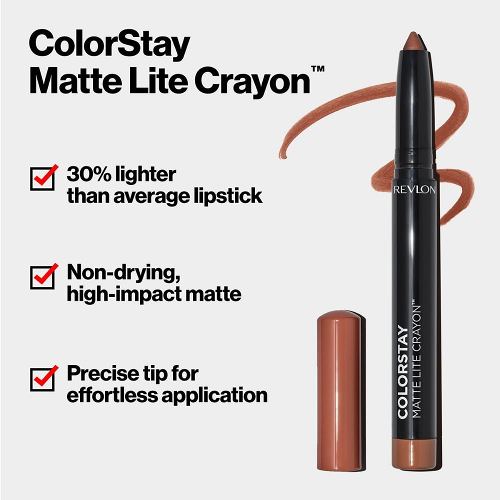 Revlon ColorStay Matte Lite Crayon Lipstick-Clear The Air
