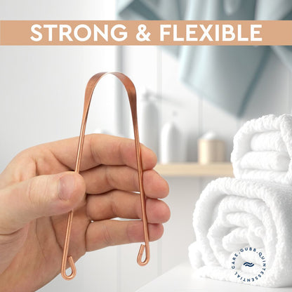 GUBB Copper Tongue Cleaner, Scraper for Kids & Adults (Round)