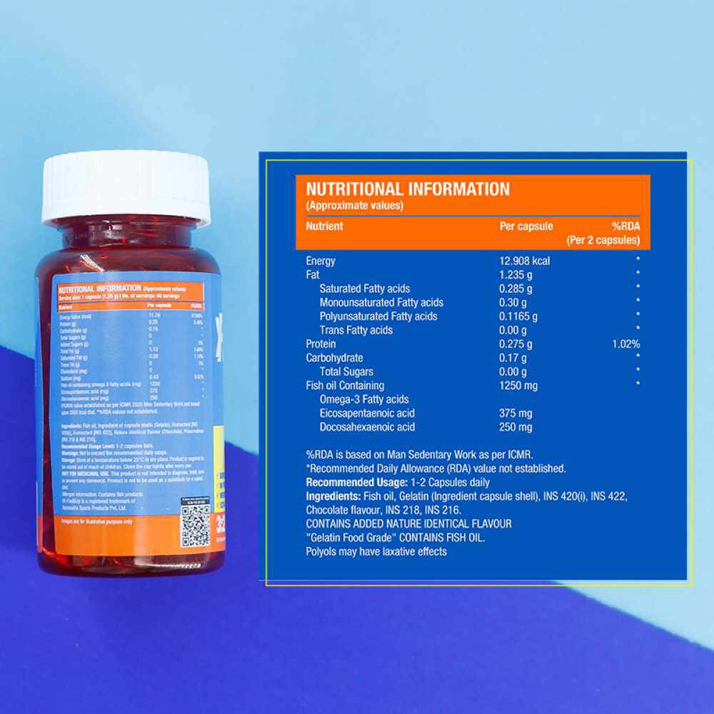 Fast&Up Promega with 1250 mg Omega-3 (60 Capsules)