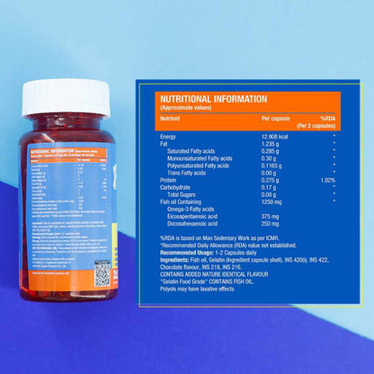 Fast&Up Promega with 1250 mg Omega-3 (60 Capsules)