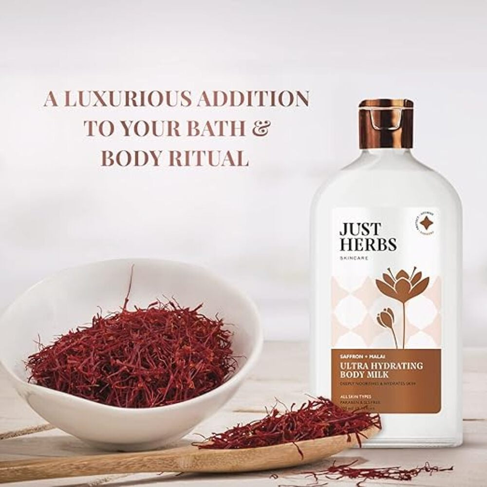Just Herbs Safron & Malai Ultra Hydrating Body Milk