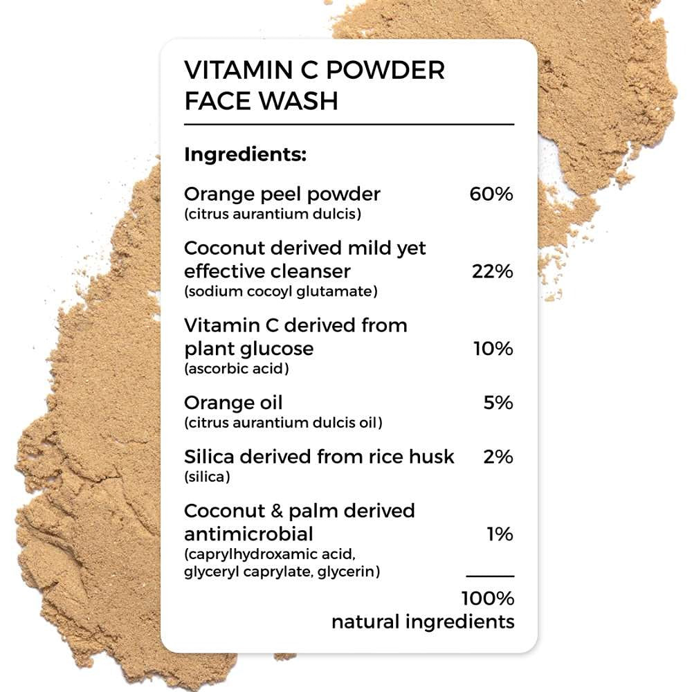 Brillare Vitamin C Powder Face Wash For Glowing, Bright Looking Skin (15 gms)