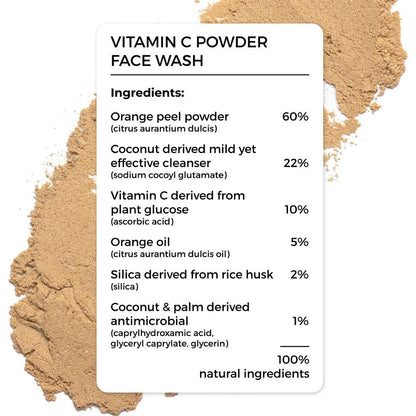 Brillare Vitamin C Powder Face Wash For Glowing, Bright Looking Skin (15 gms)