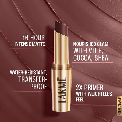 Lakme 9to5 Powerplay Priming Matte Lipstick - Sangria Weekend (3.6 gms)