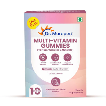 Dr. Morepen Gummies Trial Pack Combo  Relax, Vision, Multivitamin, Bone & Iron Gummies | Assorted Gummies Trial Packs for Daily Nutrition