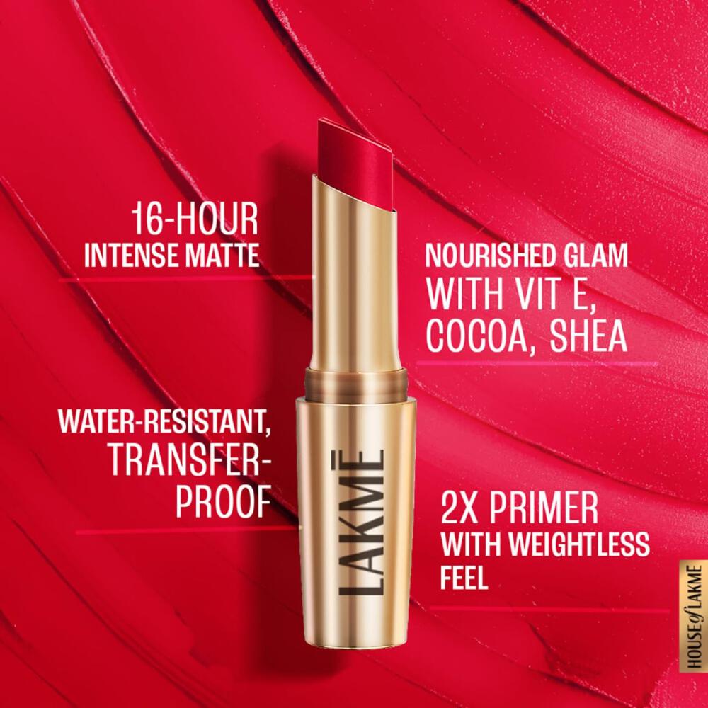Lakme 9to5 Powerplay Priming Matte Lipstick - Deep Wine (3.6 gms)