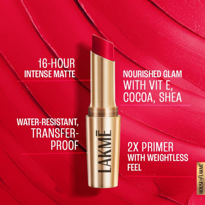Lakme 9to5 Powerplay Priming Matte Lipstick - Deep Wine (3.6 gms)